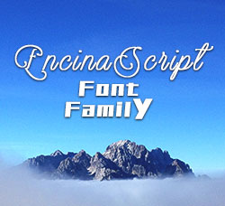 漂亮的钢笔手写英文字体：Encina Script Font Family
